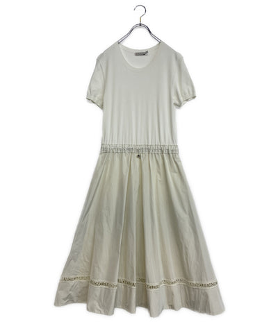 モンクレール  素材切替ワンピース 半袖 ABITO TRICOT       レディース SIZE S  MONCLER