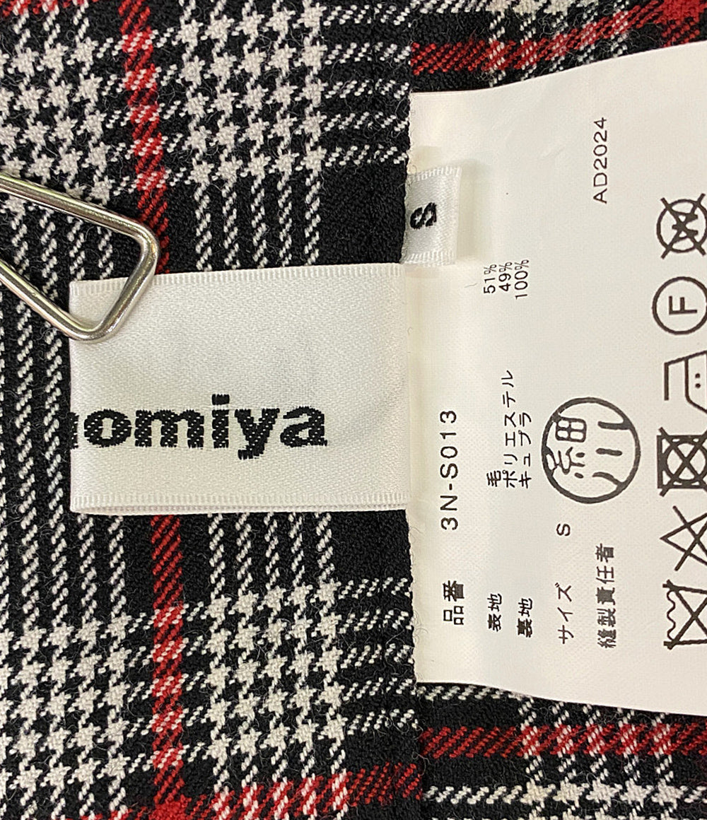 noir Kei ninomiya チェック柄マルチポケット巻きスカート 24aw