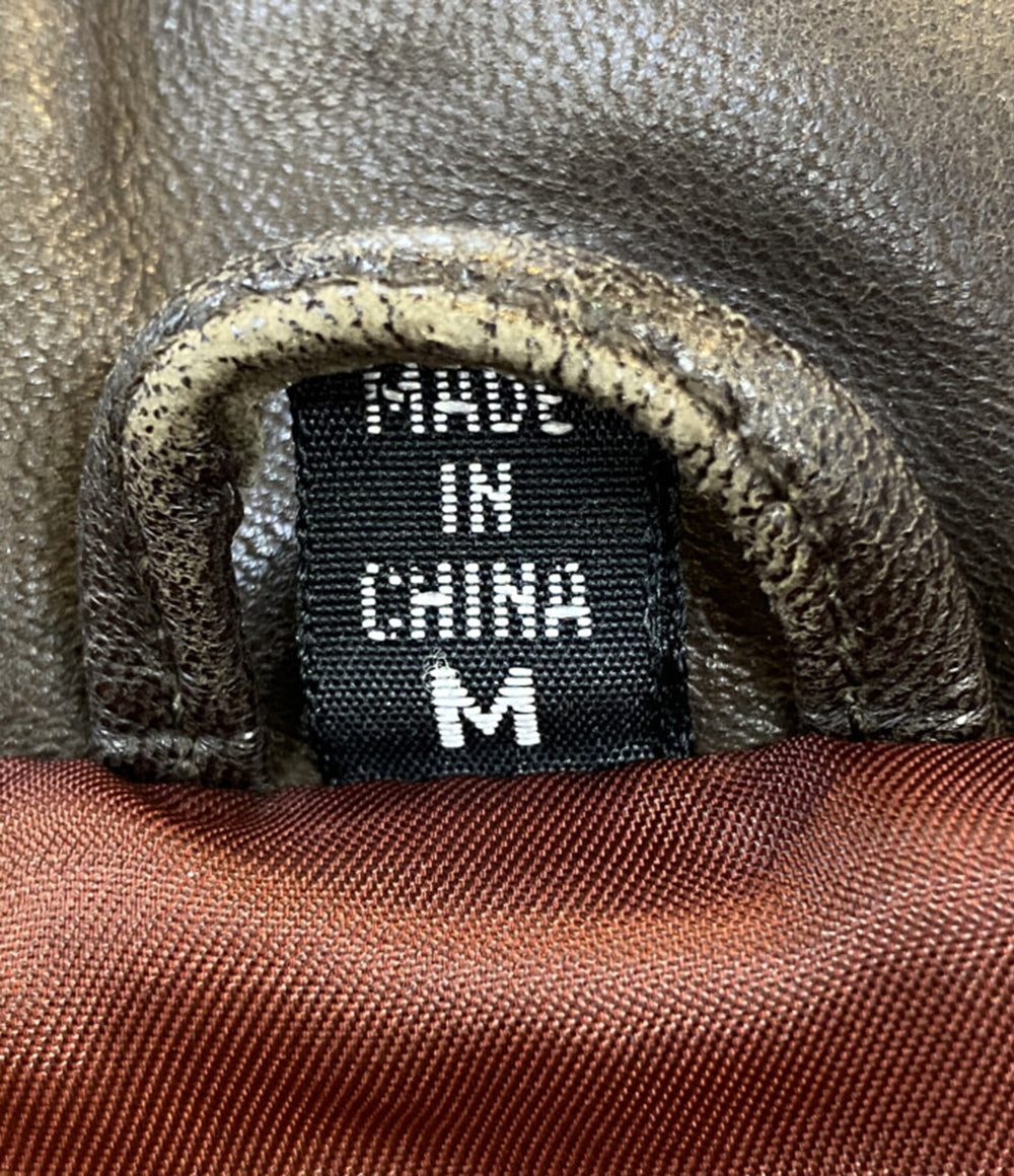 ステューシー ダウンジャケット オールレザーダウンジャケット メンズ SIZE M STUSSY