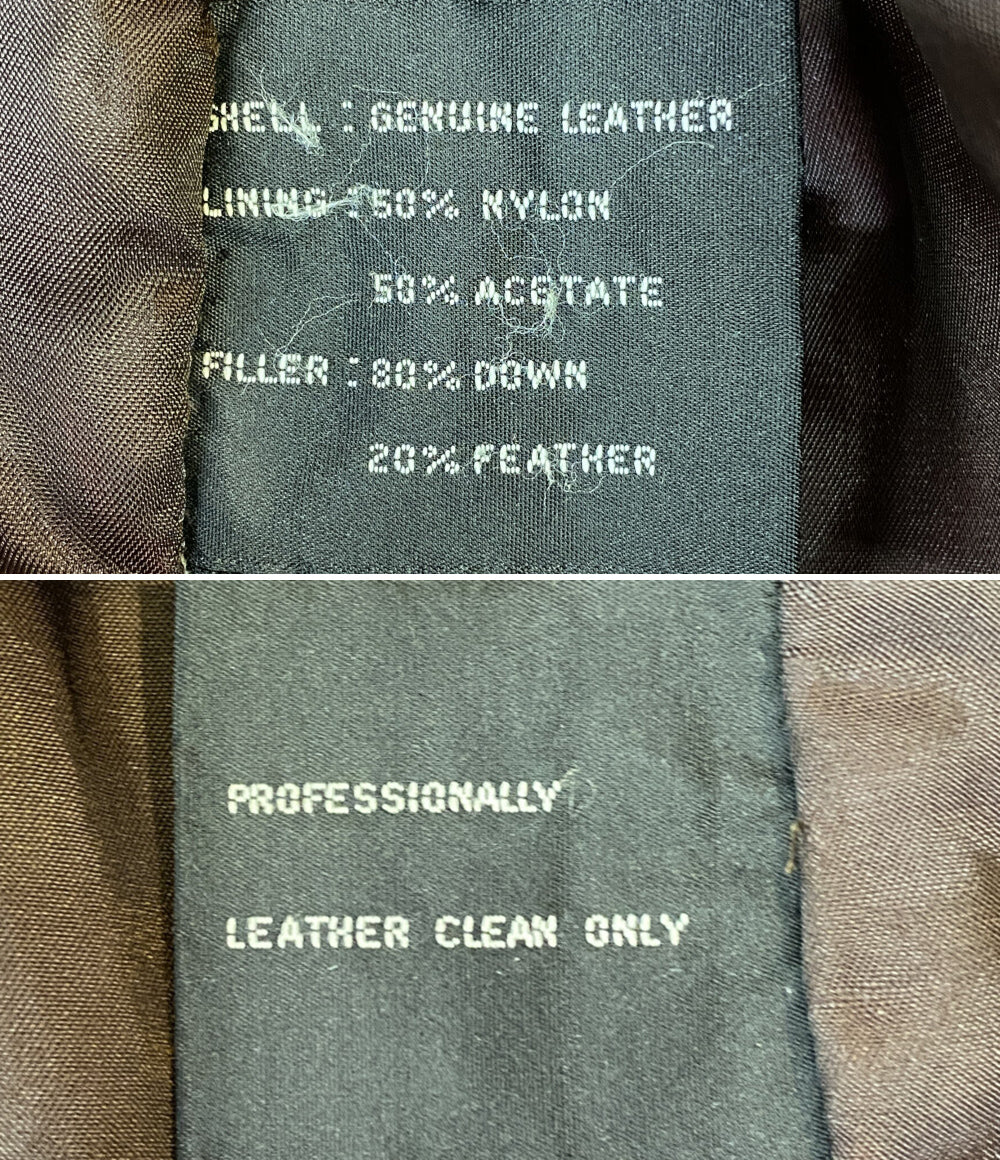 ステューシー ダウンジャケット オールレザーダウンジャケット メンズ SIZE M STUSSY