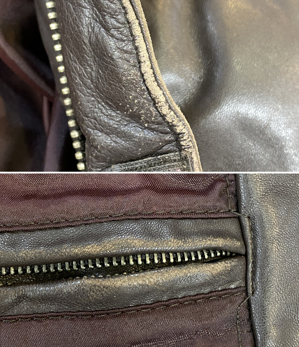 ステューシー ダウンジャケット オールレザーダウンジャケット メンズ SIZE M STUSSY