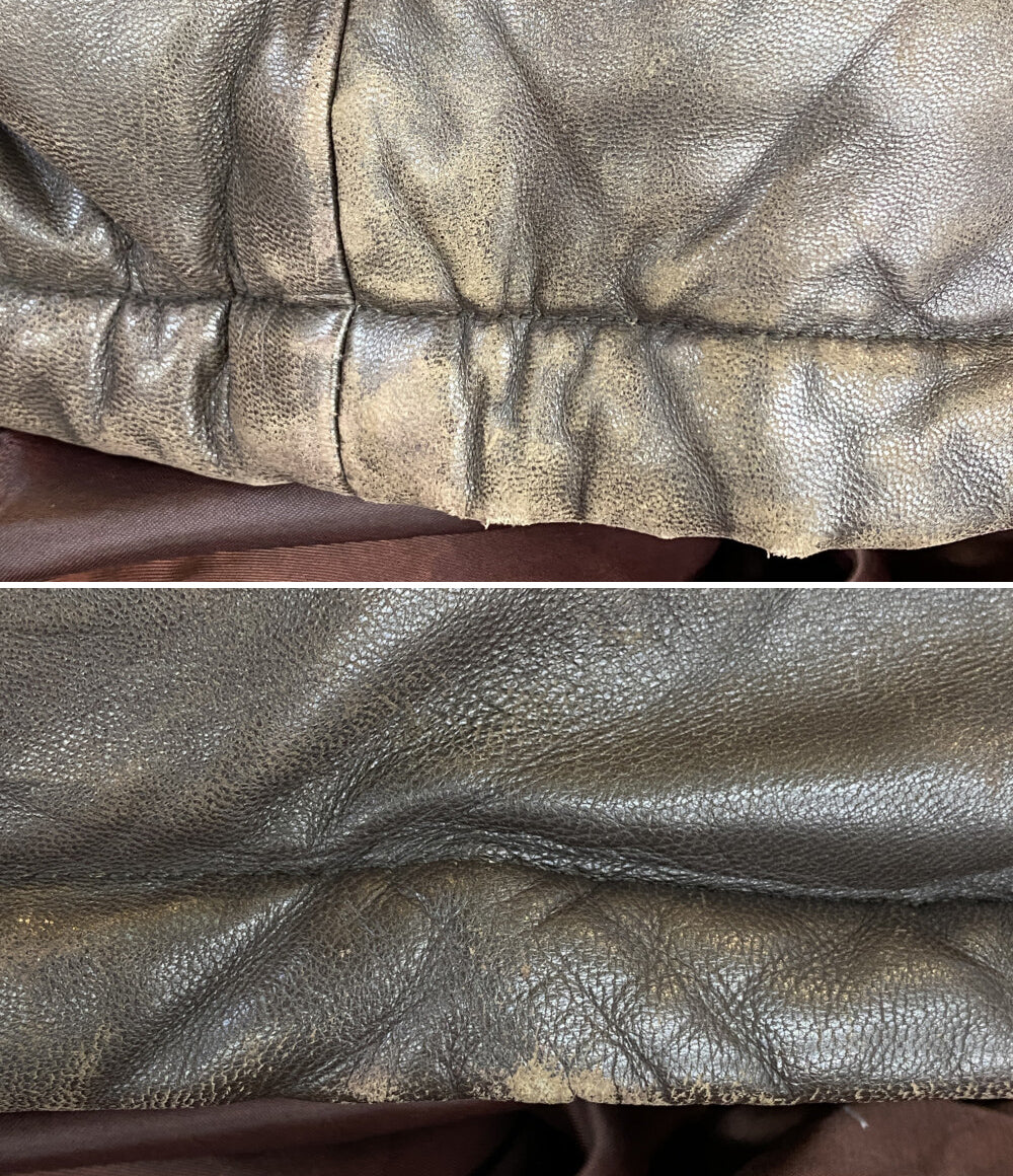 ステューシー ダウンジャケット オールレザーダウンジャケット メンズ SIZE M STUSSY