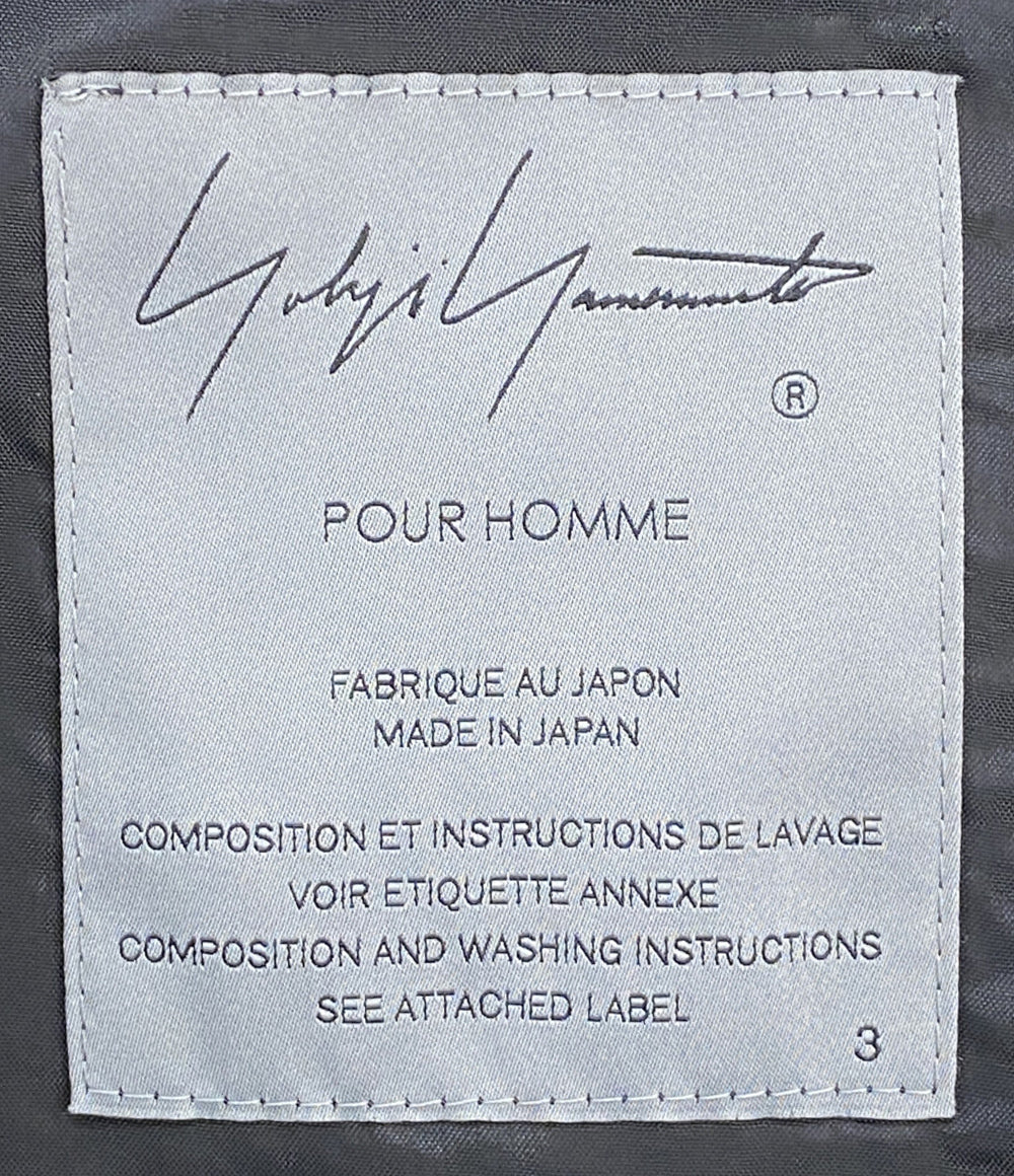 ヨウジヤマモトプールオム テーラードジャケット 箱ポケットJKT背ヌキ メンズ SIZE 3 YOHJI YAMAMOTO POUR HOMME