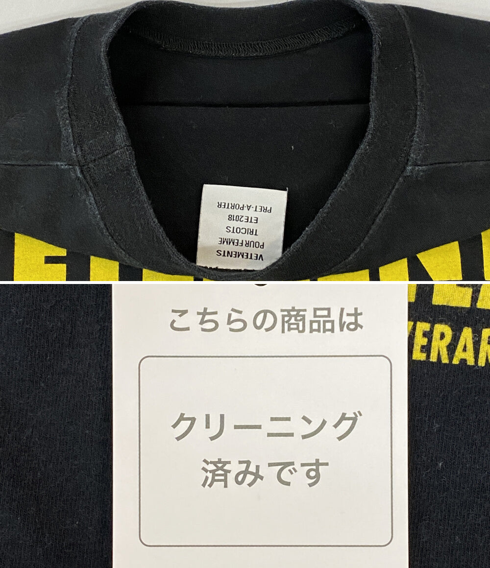 VETEMENTS 半袖Ｔシャツ 両面ロゴプリントTEE 18SS WSS18TR600 メンズ SIZE M ヴェトモン