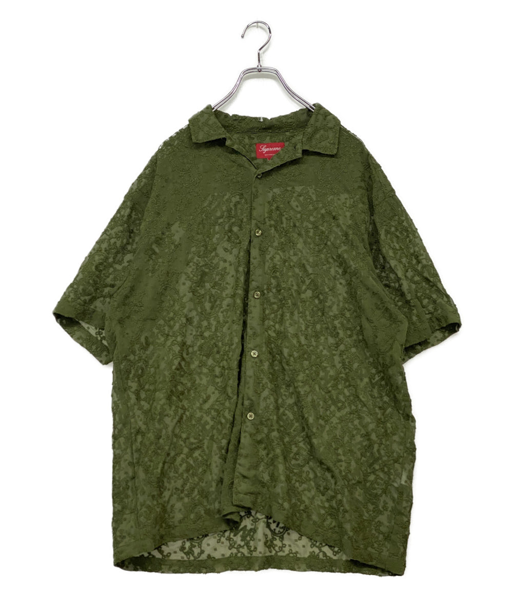 シュプリーム 半袖シャツ CHAIN STITCH CHIFFON SS SHIRT メンズ SIZE L Supreme