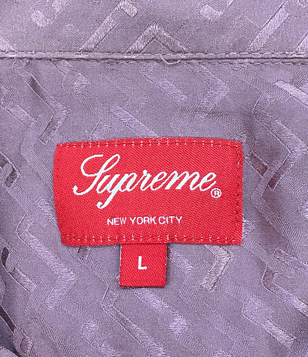 シュプリーム 半袖シャツ シルク TONAL MONOGRAM SILK S S SHIRT メンズ SIZE L Supreme