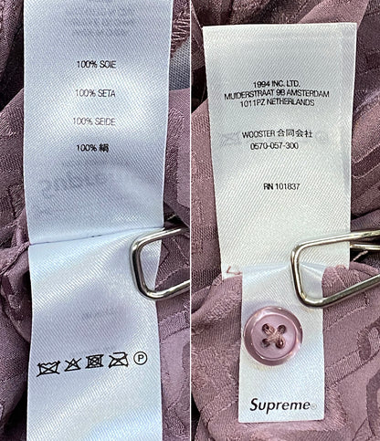 シュプリーム 半袖シャツ シルク TONAL MONOGRAM SILK S S SHIRT メンズ SIZE L Supreme