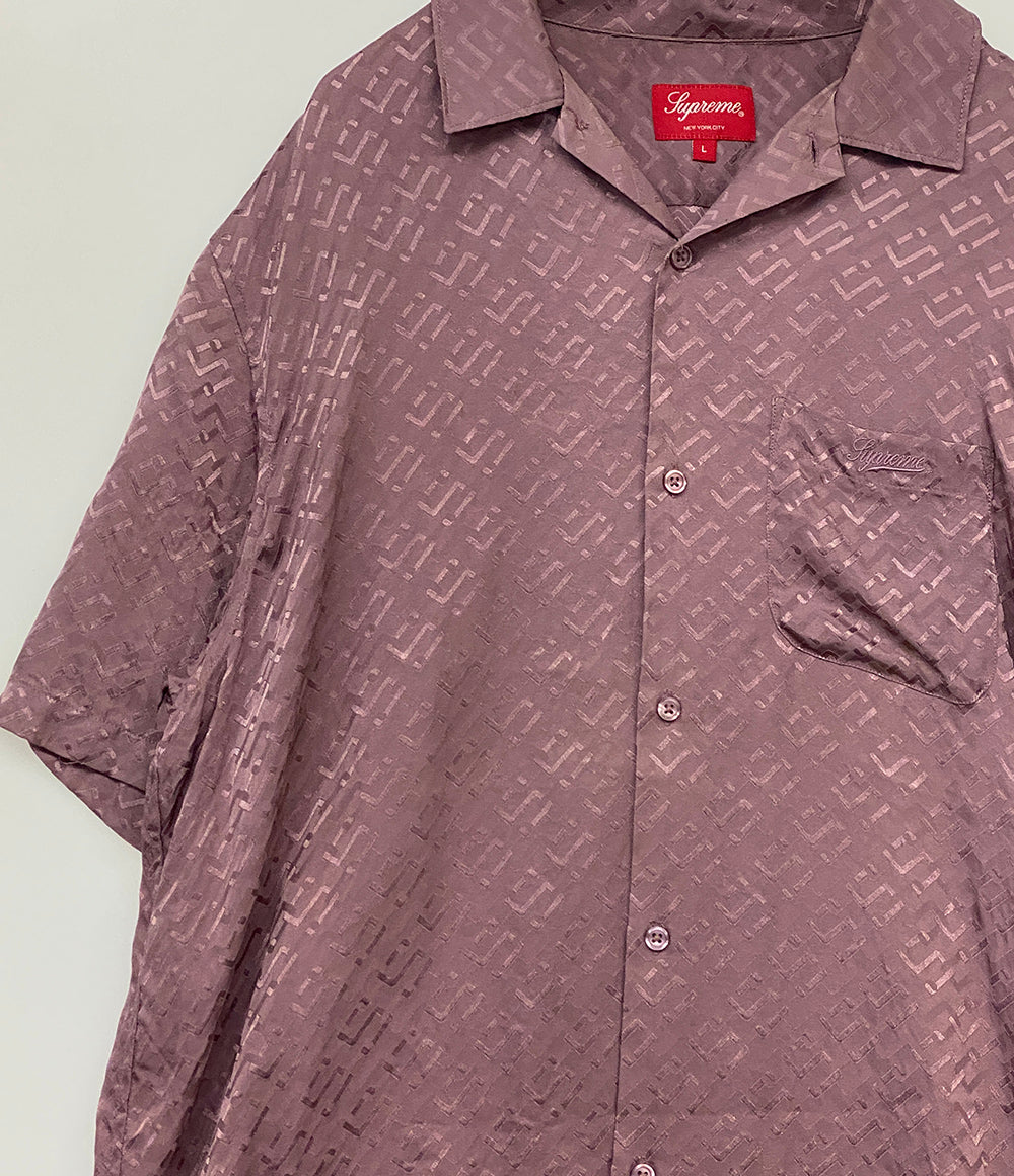シュプリーム 半袖シャツ シルク TONAL MONOGRAM SILK S S SHIRT メンズ SIZE L Supreme