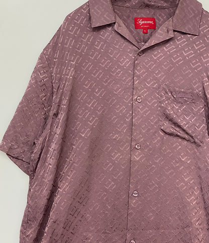 シュプリーム 半袖シャツ シルク TONAL MONOGRAM SILK S S SHIRT メンズ SIZE L Supreme