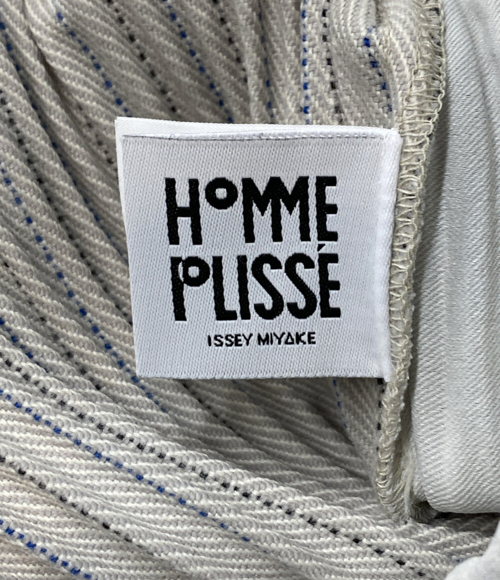 オム プリッセ イッセイミヤケ 美品 プリーツパンツ TWEED PLEATS PANTS 23aw HP33FF323 メンズ SIZE 1 HOMME PLISSE ISSEY MIYAKE