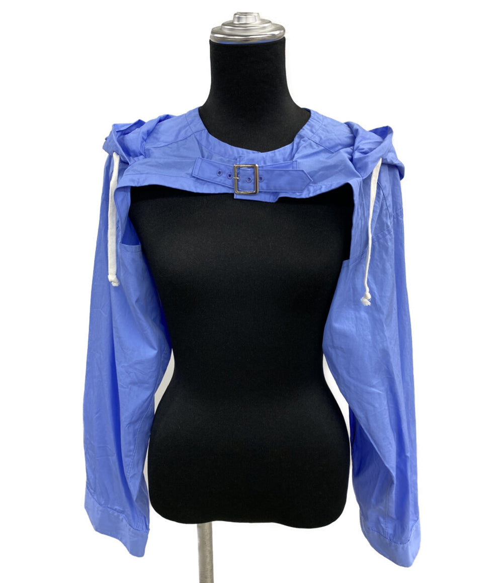 美品 COMME des GARCONS SHIRT フーデッド クロップドジャケット ショート 24SS FM-V005 レディース SIZE S コムデギャルソンシャツ
