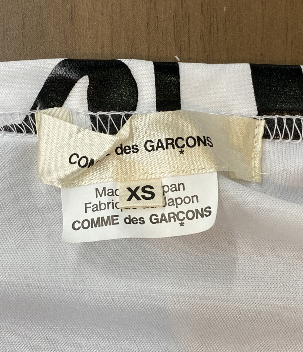 美品 COMME des GARCONS 半袖Ｔシャツ チェーン柄アシンメトリーカットソー 24aw レディース SIZE XS コムデギャルソン