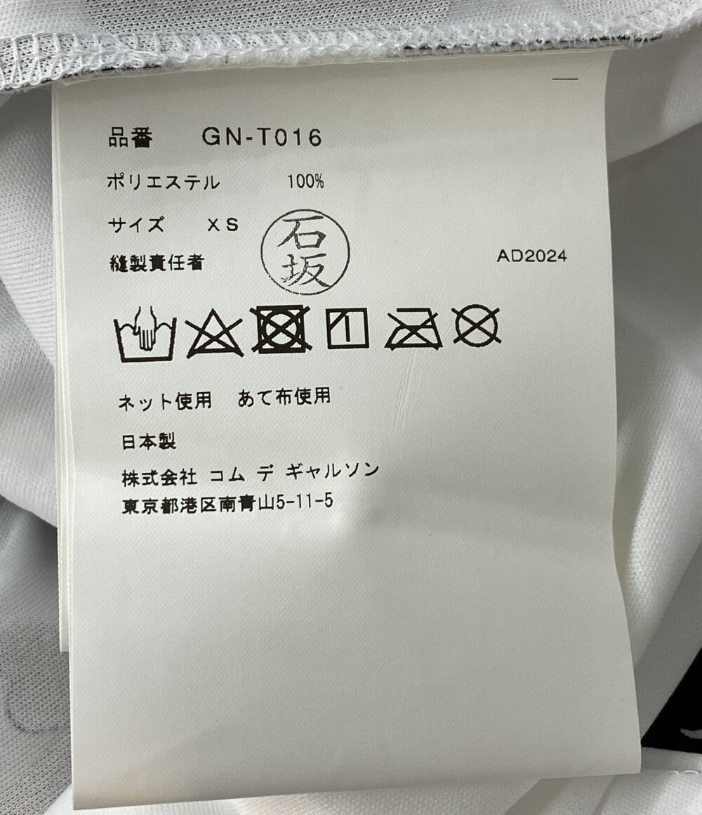 美品 COMME des GARCONS 半袖Ｔシャツ チェーン柄アシンメトリーカットソー 24aw レディース SIZE XS コムデギャルソン