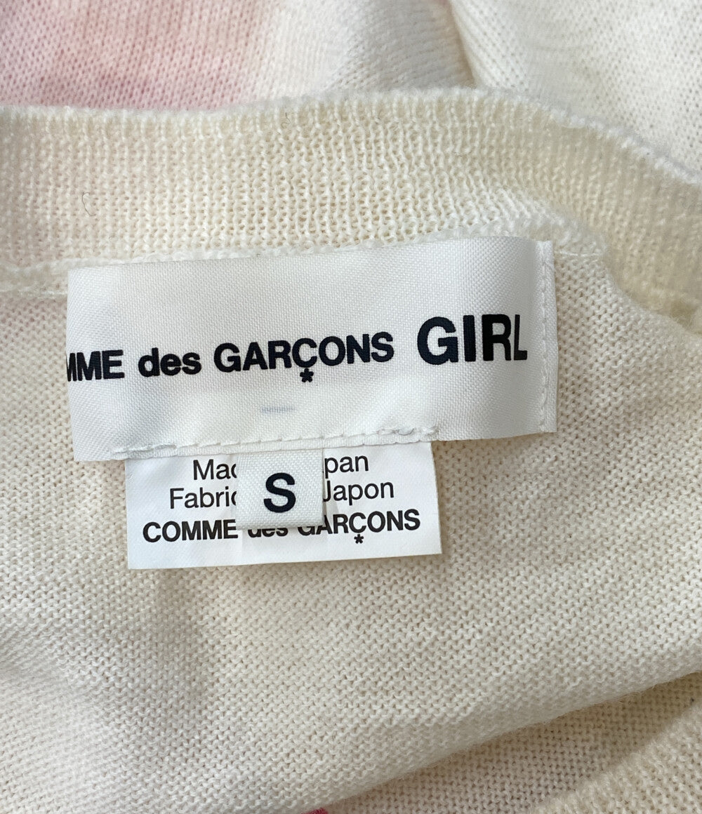COMME des GARCONS GIRL コムデギャルソンガール 半袖ニット フラワーデザイン 23ss NK-N006 レディース SIZE S