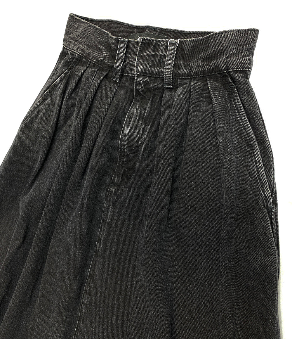 エディション 美品 コットンブラックデニムフレアスカート      レディース SIZE 36  Edition