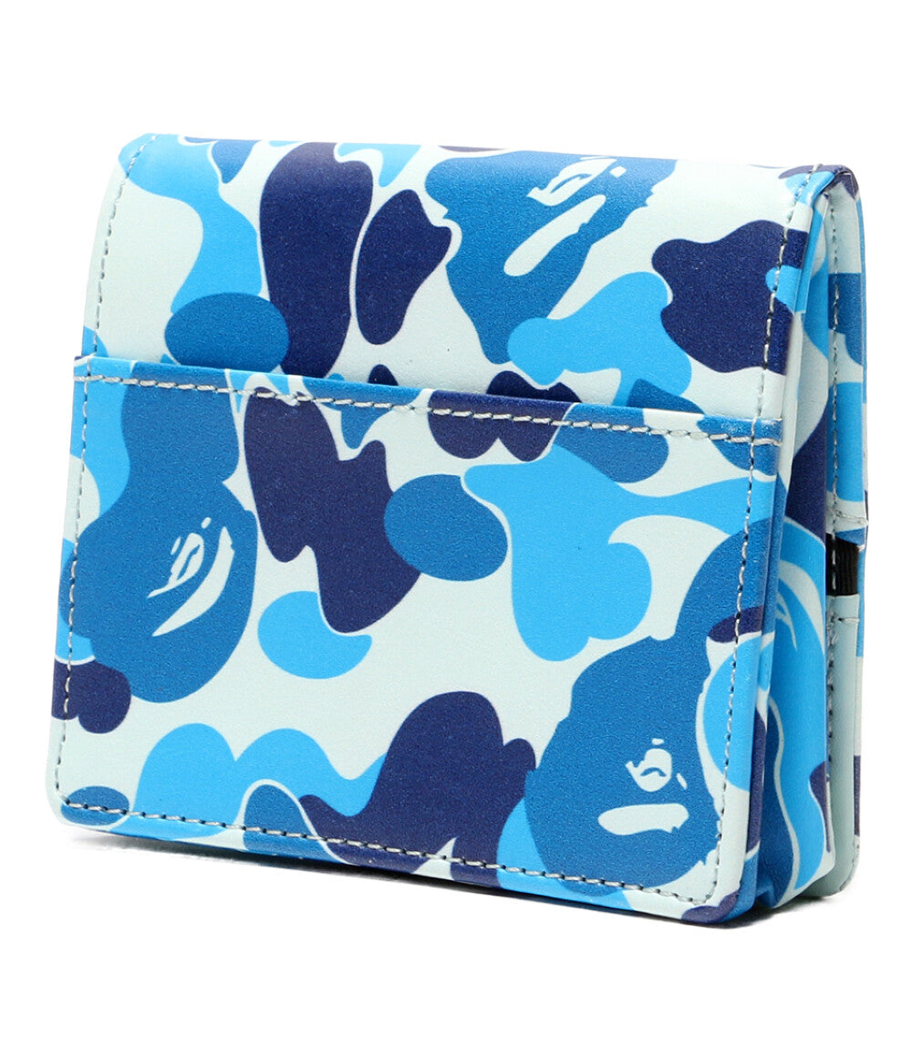 新品未使用品 APE エイプ ウォレット 財布 ABCカモ ブルー A BATHING APE（アベイシングエイプ） 財布 ABC CAMO MINI WALLET