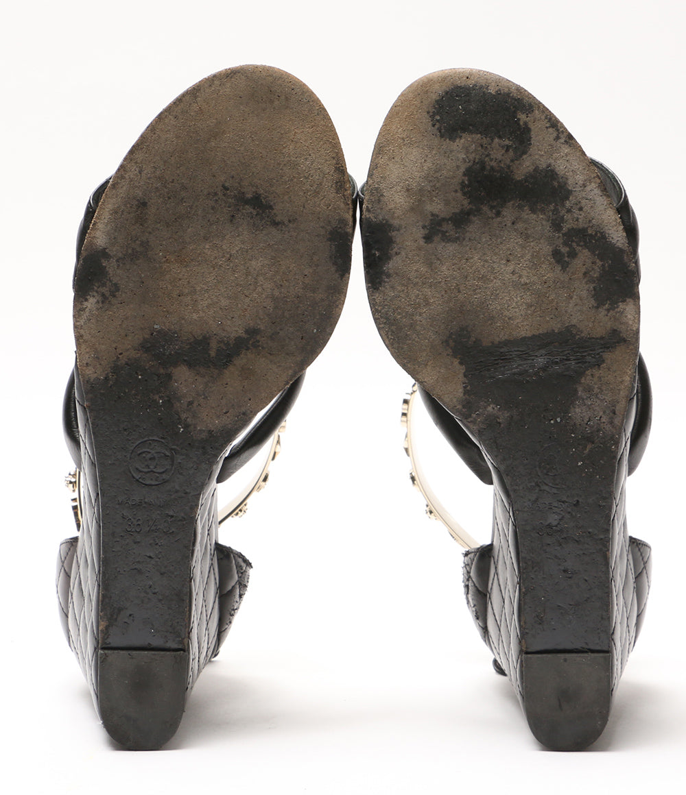 CHANEL スタッズ ヒールサンダル レディース SIZE 36.5 シャネル