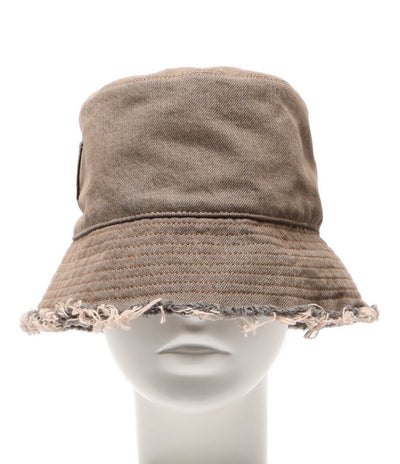 LOEWE レザーロゴパッチ フレイド バケットハット K820HB1X20 メンズ SIZE 57 ロエベ