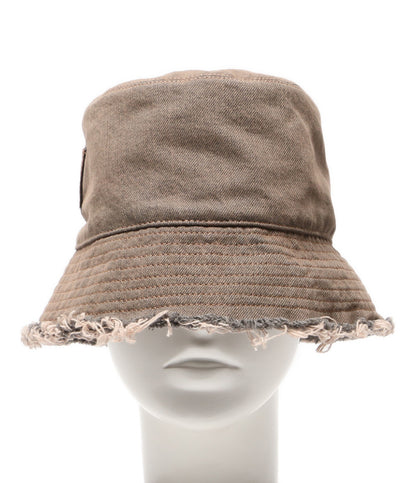 LOEWE レザーロゴパッチ フレイド バケットハット K820HB1X20 メンズ SIZE 57 ロエベ