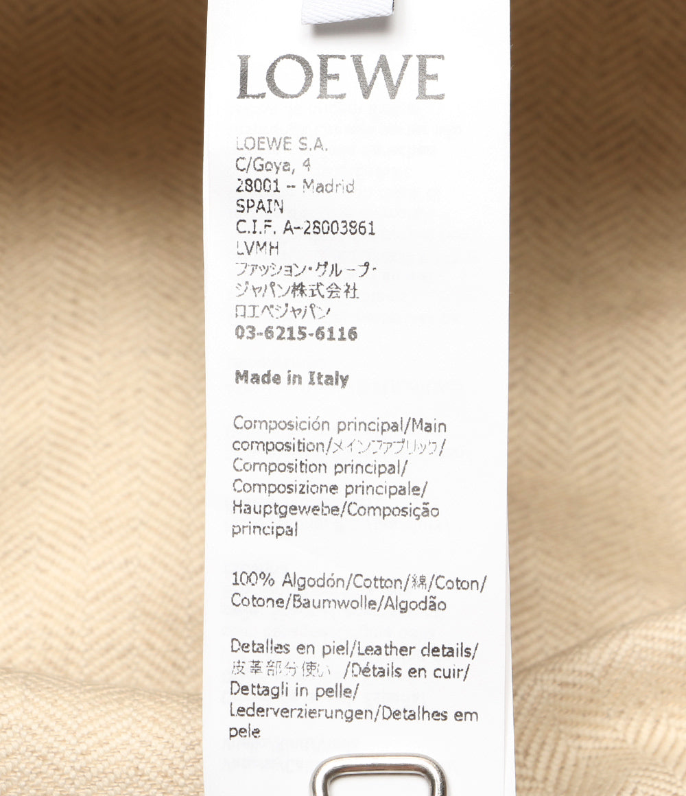 LOEWE レザーロゴパッチ フレイド バケットハット K820HB1X20 メンズ SIZE 57 ロエベ