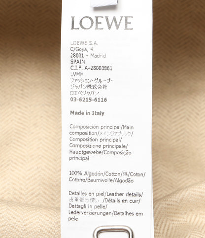 LOEWE レザーロゴパッチ フレイド バケットハット K820HB1X20 メンズ SIZE 57 ロエベ