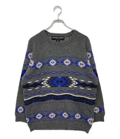 ハンティングワールド 美品 ニット クルーネックニット メンズ SIZE M HUNTING WORLD