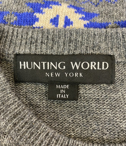 ハンティングワールド 美品 ニット クルーネックニット メンズ SIZE M HUNTING WORLD