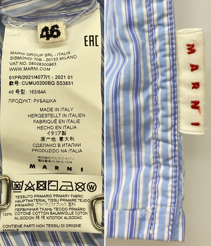 MARNI 半袖シャツ 21SS CUMU0200BQ ブルー メンズ SIZE 46 マルニ