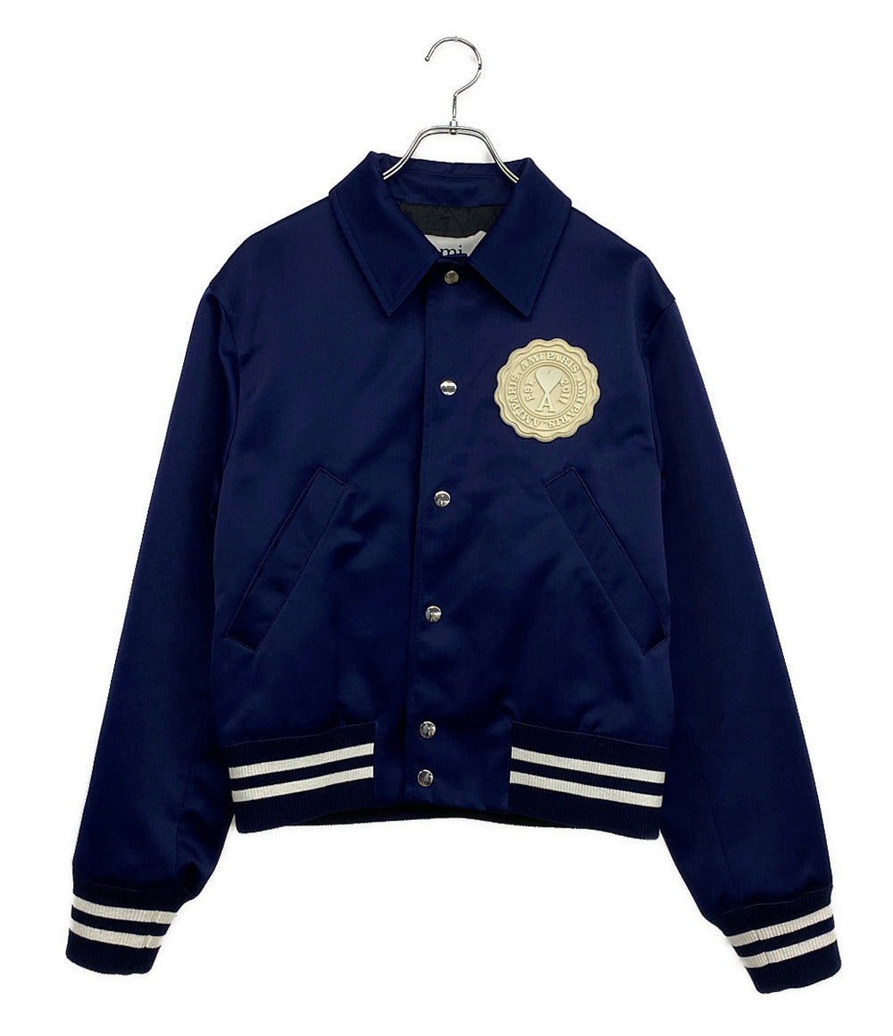 AMI Paris スタジャン 中綿入り AMI DE COEUR TEDDY JACKET メンズ SIZE S アミ