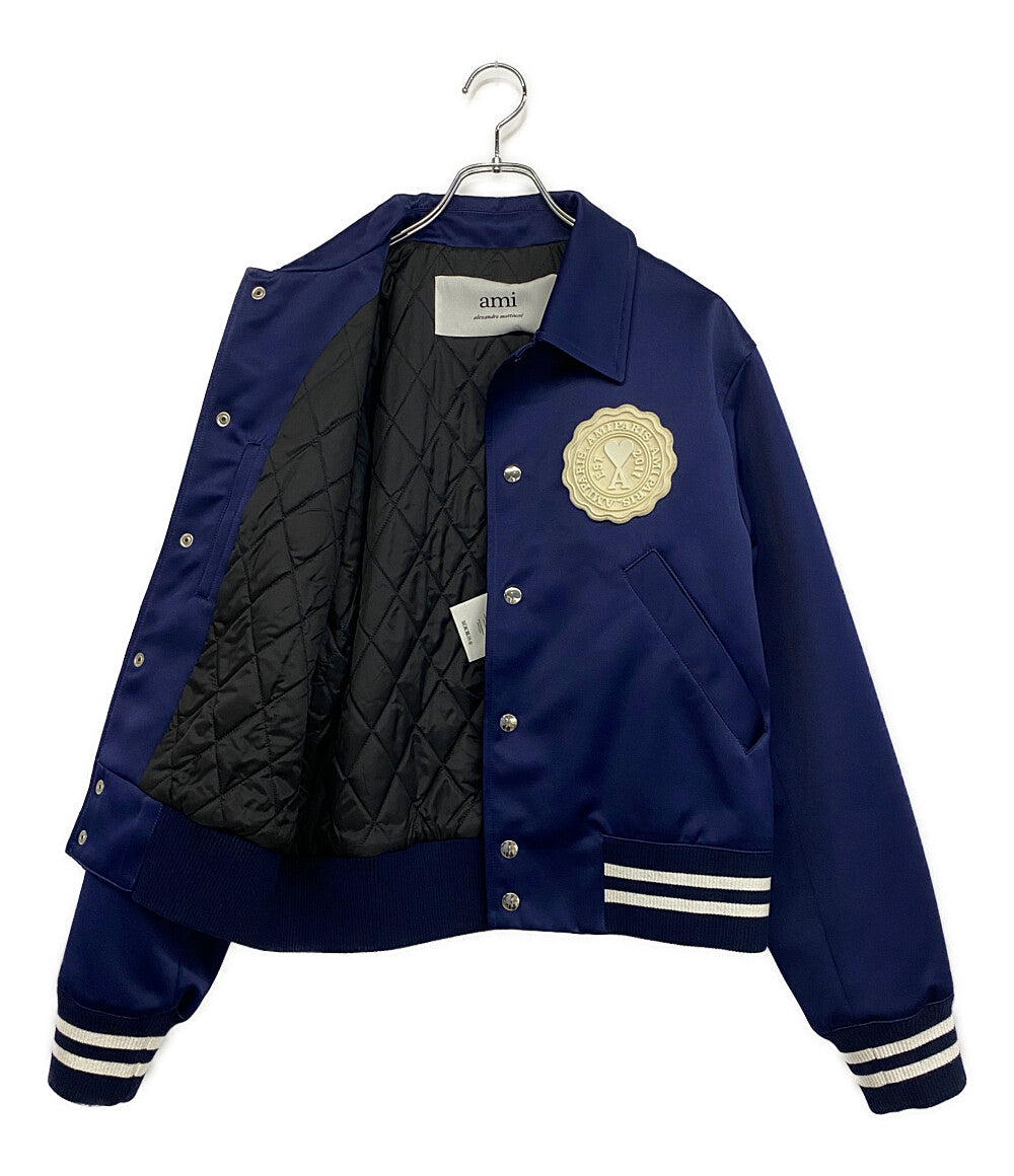 AMI Paris スタジャン 中綿入り AMI DE COEUR TEDDY JACKET メンズ SIZE S アミ
