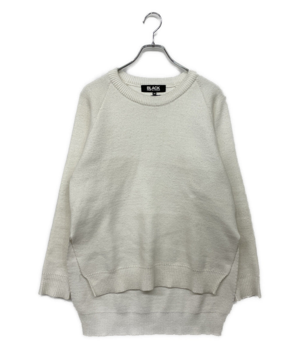 BLACK COMME des GARCONS アシンメトリーサイドスリットニット 21SS 1G-N501 メンズ SIZE M ブラックコムデギャルソン