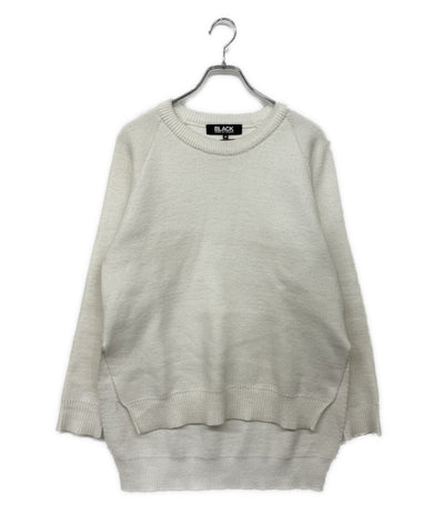 BLACK COMME des GARCONS アシンメトリーサイドスリットニット 21SS 1G-N501 メンズ SIZE M ブラックコムデギャルソン