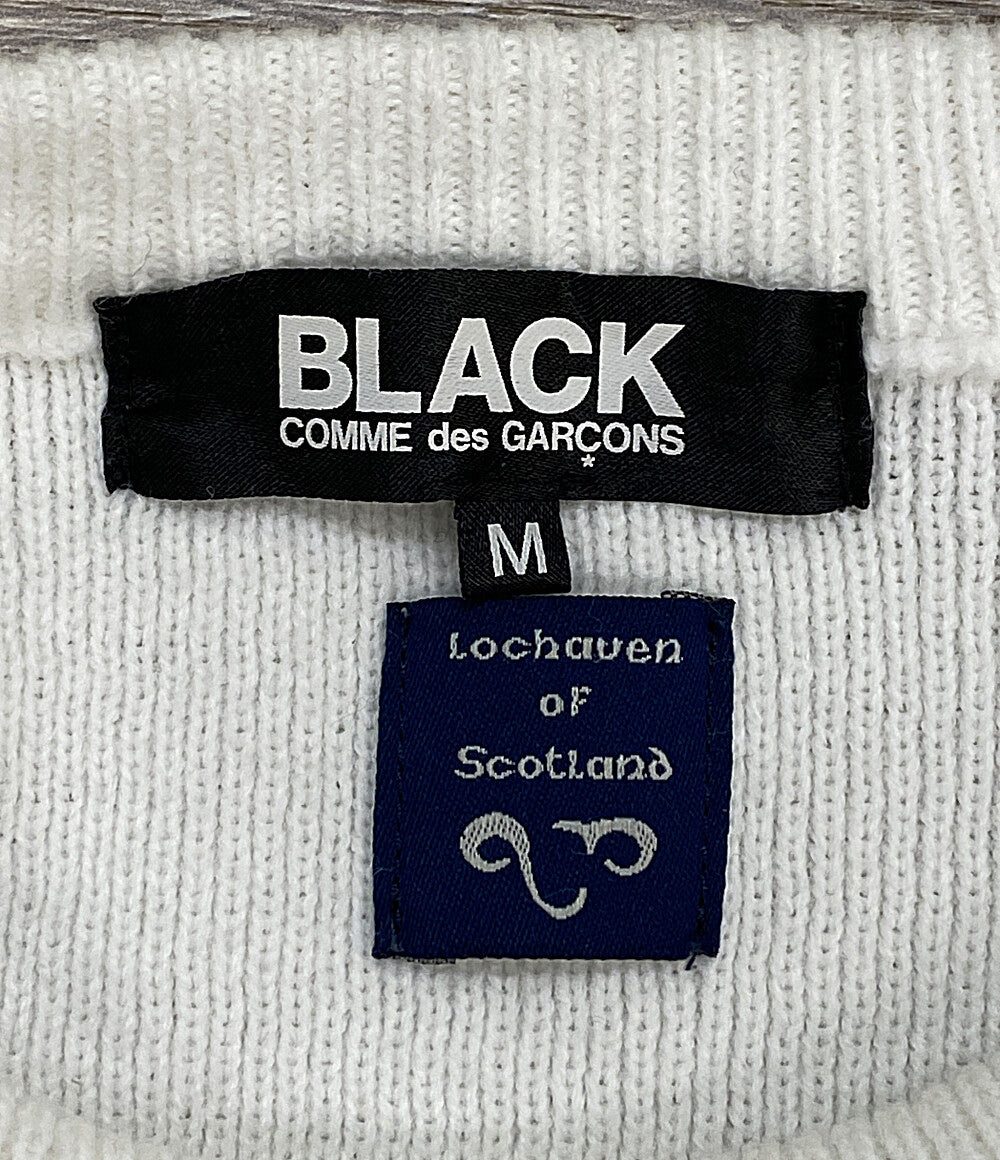 BLACK COMME des GARCONS アシンメトリーサイドスリットニット 21SS 1G-N501 メンズ SIZE M ブラックコムデギャルソン
