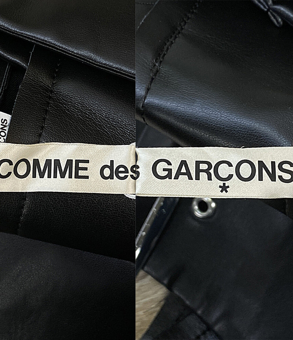 COMME des GARCONS ショルダーワンピース フェイクレザー切替 24AW GN-A009 レディース SIZE S コムデギャルソン