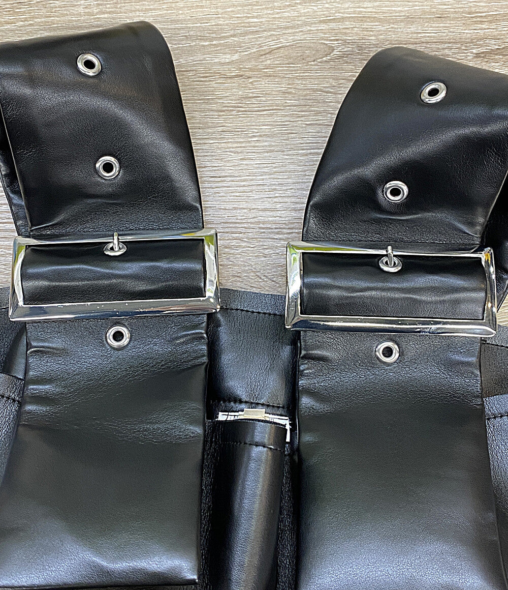 COMME des GARCONS ショルダーワンピース フェイクレザー切替 24AW GN-A009 レディース SIZE S コムデギャルソン