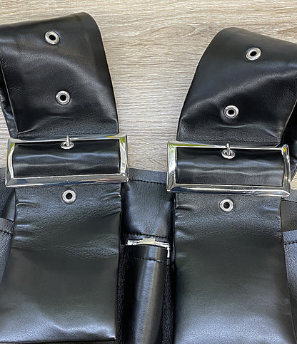 COMME des GARCONS ショルダーワンピース フェイクレザー切替 24AW GN-A009 レディース SIZE S コムデギャルソン