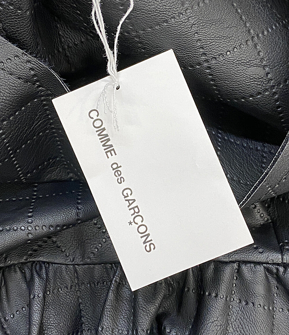 美品 COMME des GARCONS ノースリーブワンピース フェイクレザー2WAY 24AW GN-O001 レディース SIZE M コムデギャルソン