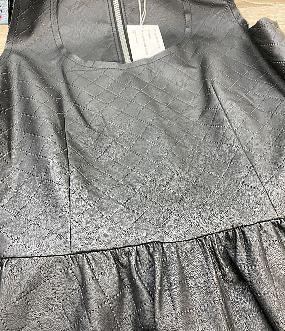 美品 COMME des GARCONS ノースリーブワンピース フェイクレザー2WAY 24AW GN-O001 レディース SIZE M コムデギャルソン
