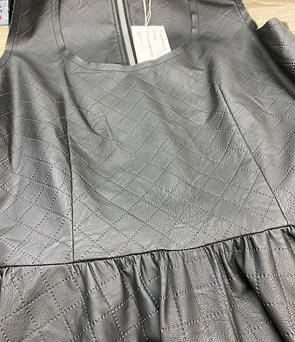 美品 COMME des GARCONS ノースリーブワンピース フェイクレザー2WAY 24AW GN-O001 レディース SIZE M コムデギャルソン