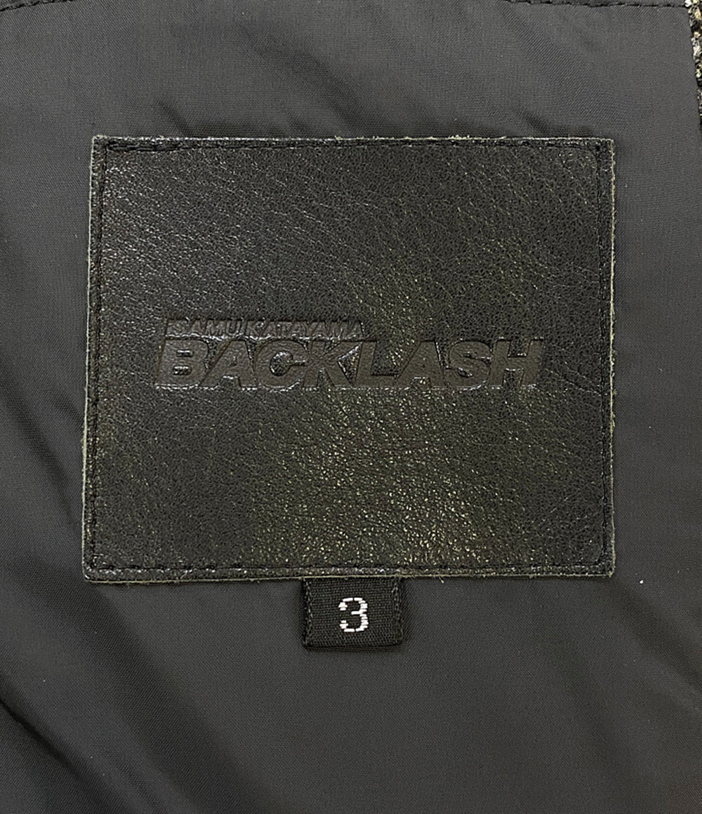 ISAMU KATAYAMA BACK LASH イサムカタヤマバックラッシュ ダウンライダースジャケット メンズ SIZE L