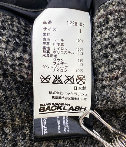 ISAMU KATAYAMA BACK LASH イサムカタヤマバックラッシュ ダウンライダースジャケット メンズ SIZE L