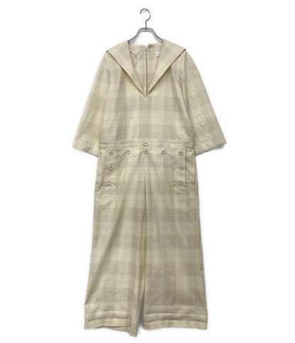 tao COMME des GARCONS スキッパーセーラーカラーオールインワン 七分袖 24AW TN-A005 レディース SIZE M タオ コムデギャルソン