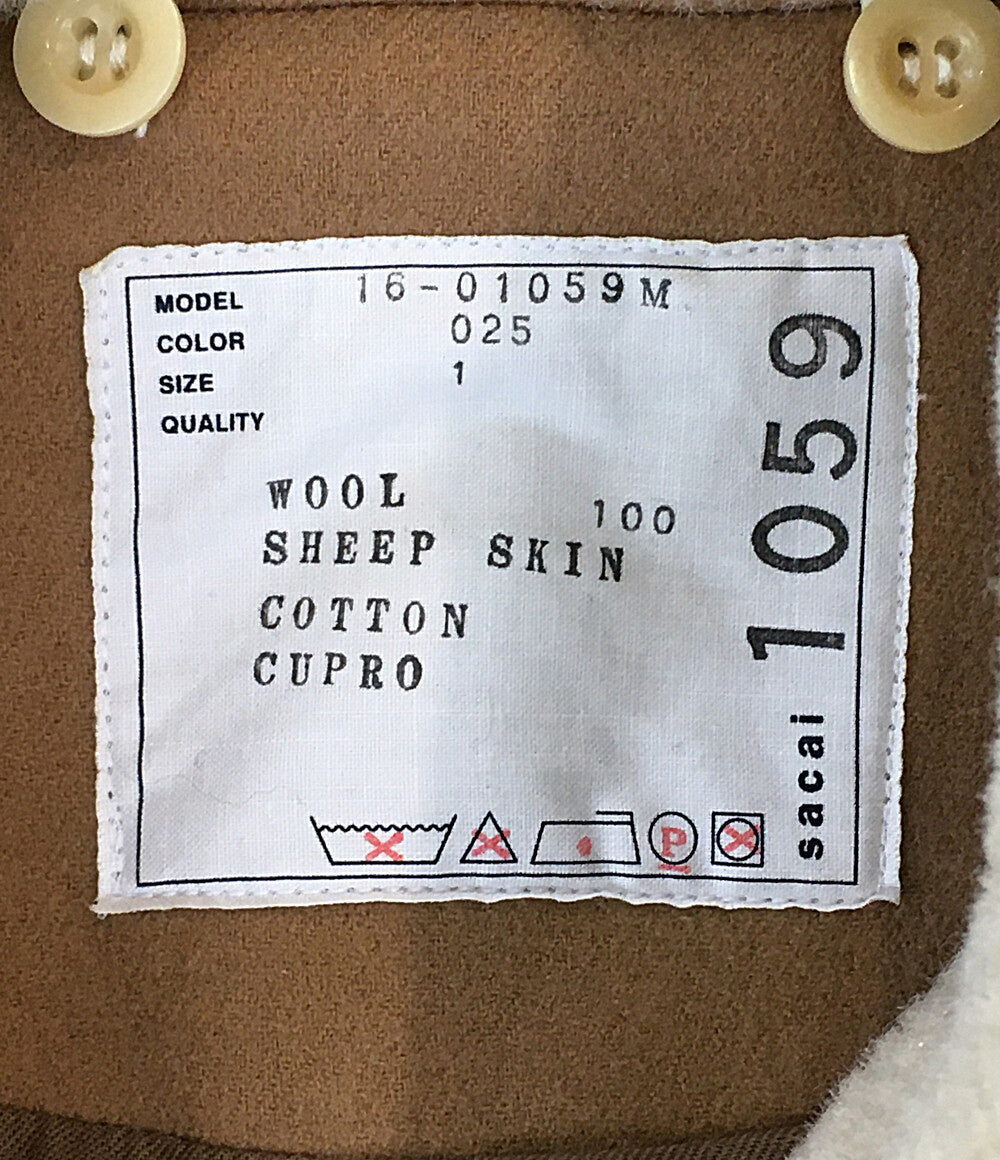 sacai コート ムートン切替 16AW 16-01059M メンズ SIZE 1 サカイ