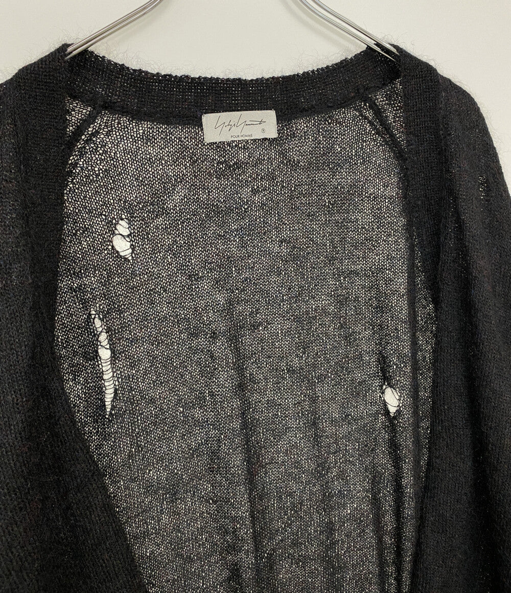 ヨウジヤマモトプールオム カーディガン 7G1P PLAIN STITCH V LONG CARDIGAN 24AW メンズ SIZE 3 YOHJI YAMAMOTO POUR HOMME