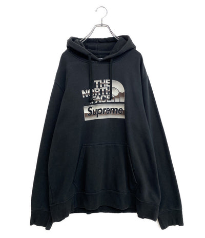 Supreme×THE NORTH FACE ザ・ノースフェイス パーカー METALLIC LOGO HOODED SWEAT SHIRT メンズ SIZE XL シュプリーム