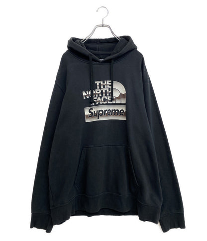 Supreme×THE NORTH FACE ザ・ノースフェイス パーカー METALLIC LOGO HOODED SWEAT SHIRT メンズ SIZE XL シュプリーム