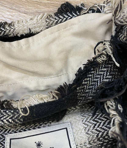 ミハラヤスヒロ  オーバーサイズダメージチェック 長袖シャツ 21ss     メンズ SIZE 46  MIHARA YASUHIRO