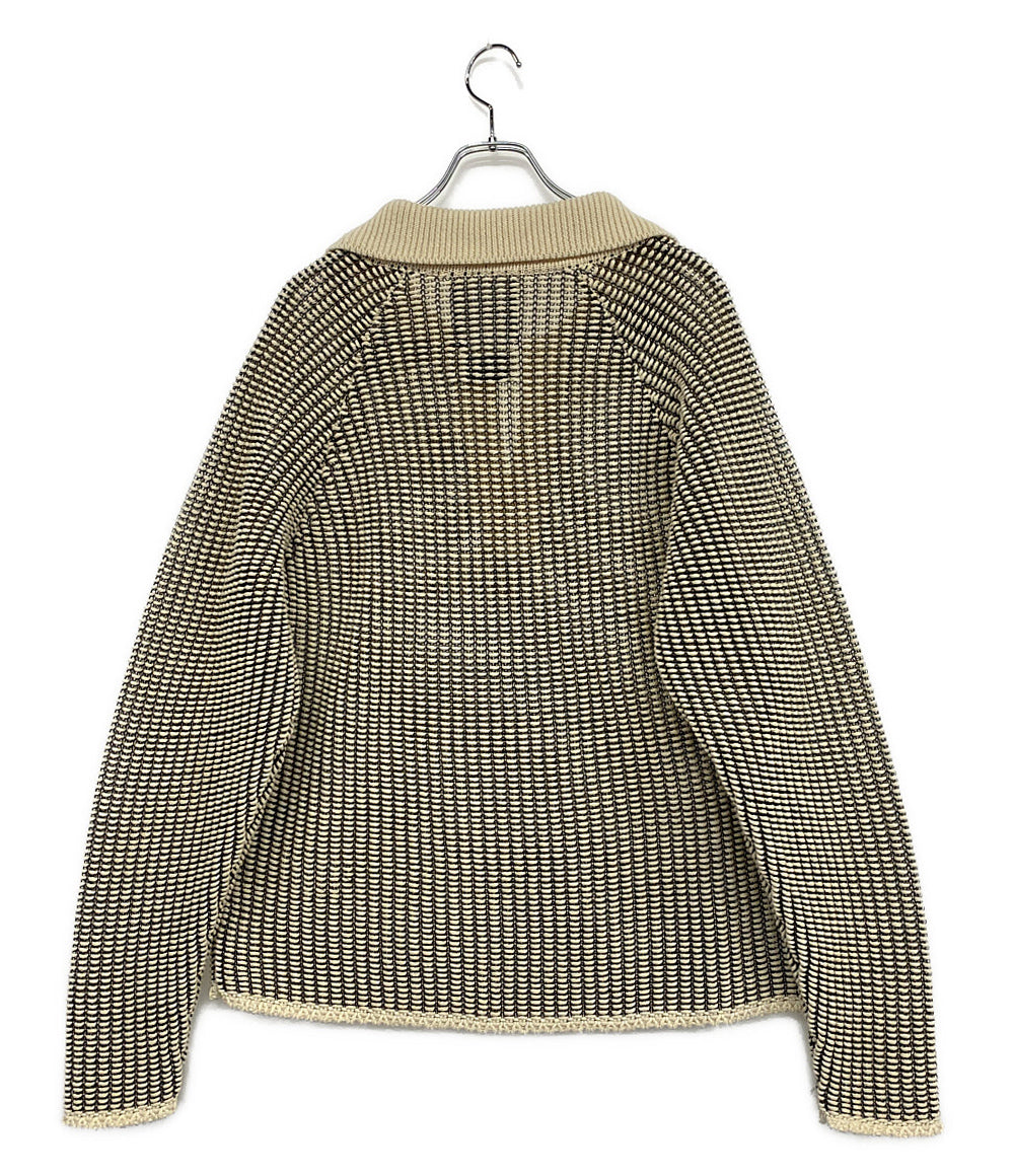 美品 RAINMAKER レインメーカー ニットシャツ SKIPPER INLAY KNIT SHIRT 25ss メンズ SIZE 5(48)