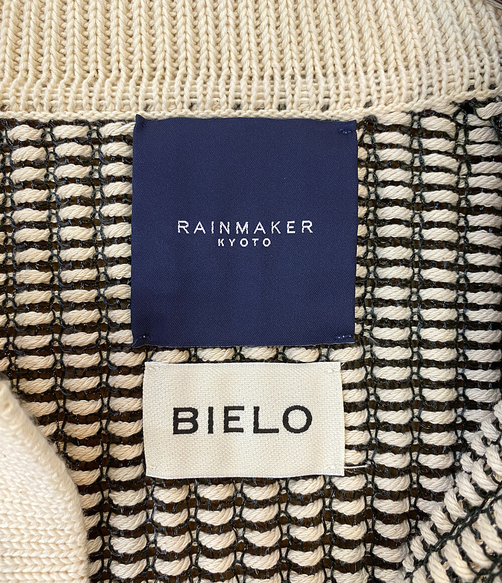 美品 RAINMAKER レインメーカー ニットシャツ SKIPPER INLAY KNIT SHIRT 25ss メンズ SIZE 5(48)