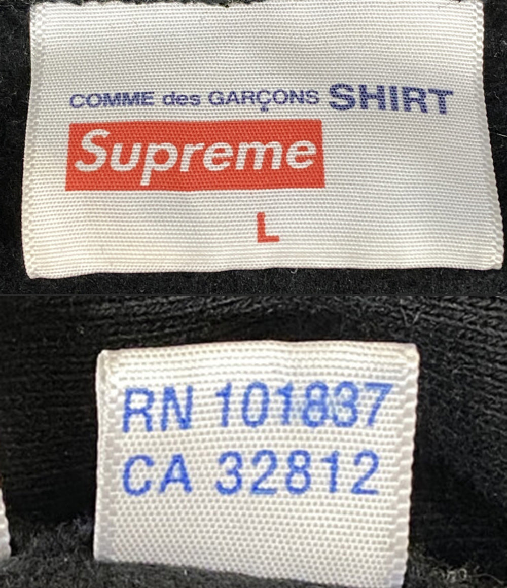 Supreme×comme des garcons shirt コムデギャルソンシャツ パーカー BOXLOGO Hooded Sweatshirt 17SS メンズ SIZE L シュプリーム